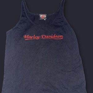 Harley-Davidson Black Tank Top with Red Logo